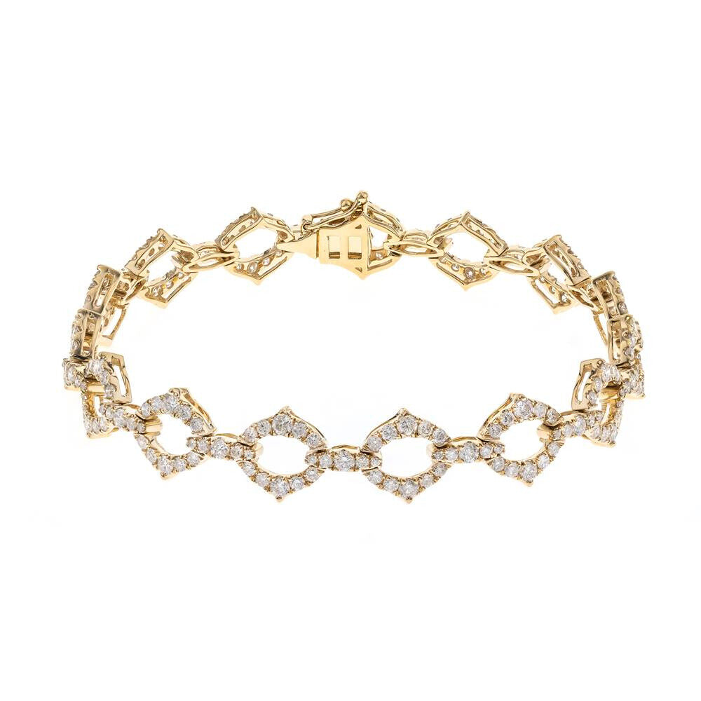 14K YELLOW GOLD DIAMOND BRACELET