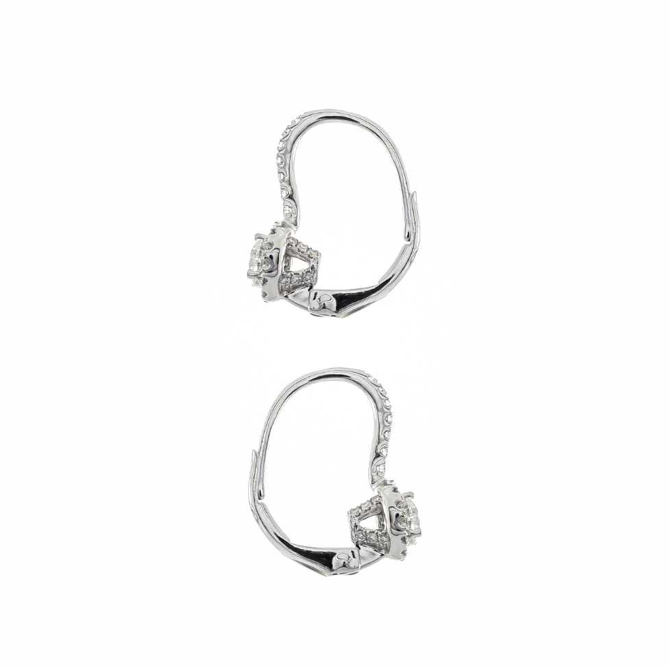 14K WHITE GOLD DIAMOND EARRING