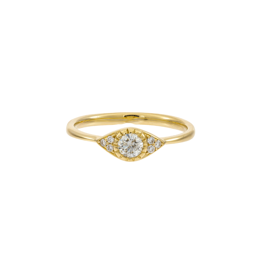 18K YELLOW DIAMOND RING