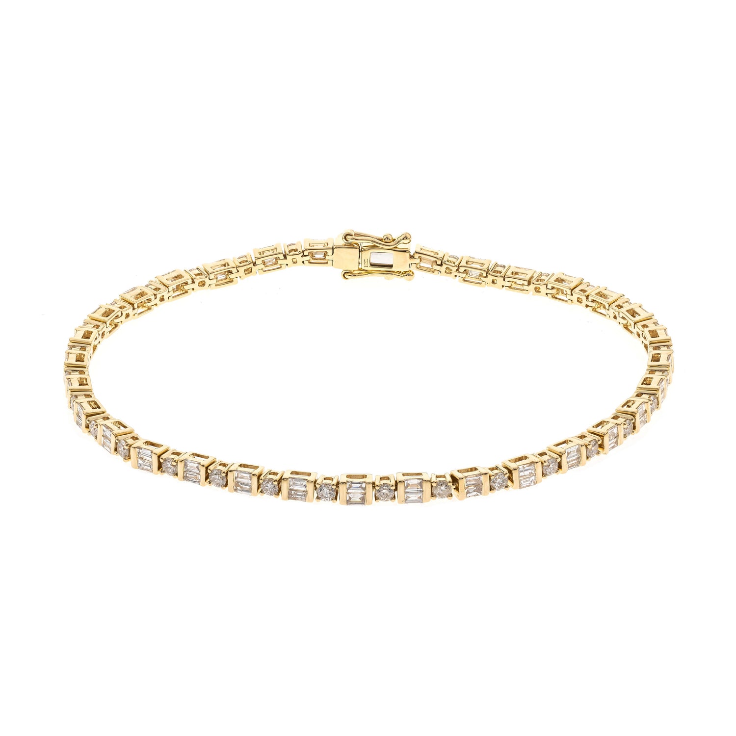 14K YELLOW DIAMOND BRACELET