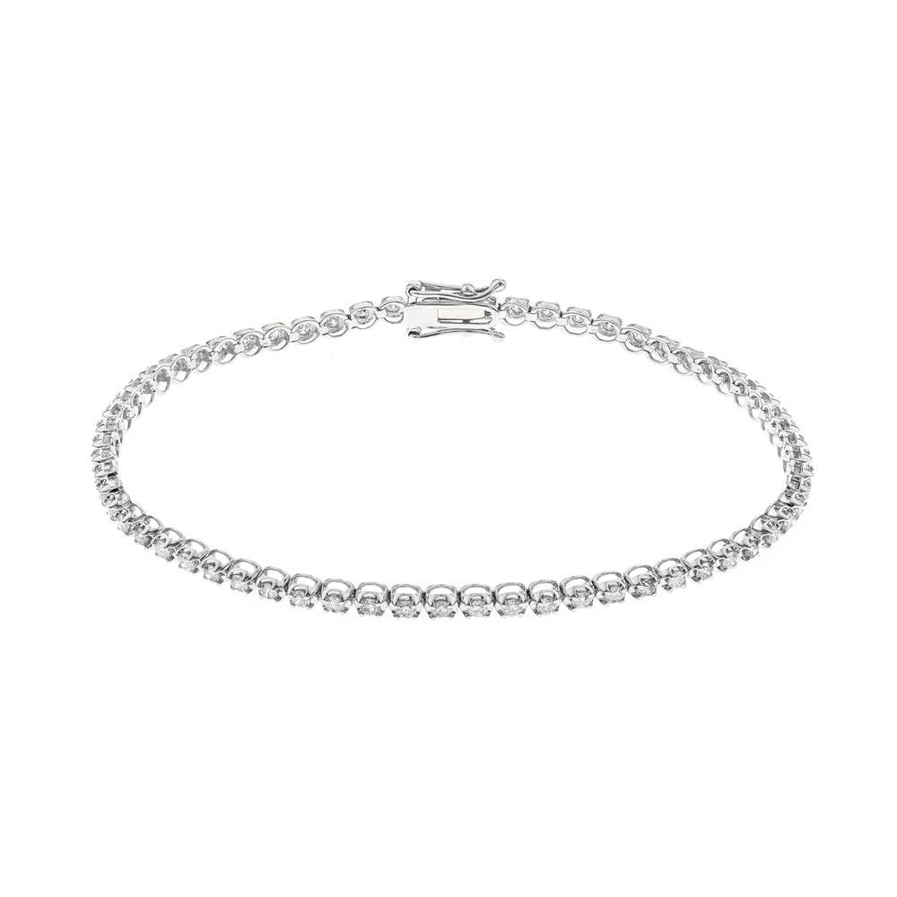 14K WHITE DIAMOND BRACELET