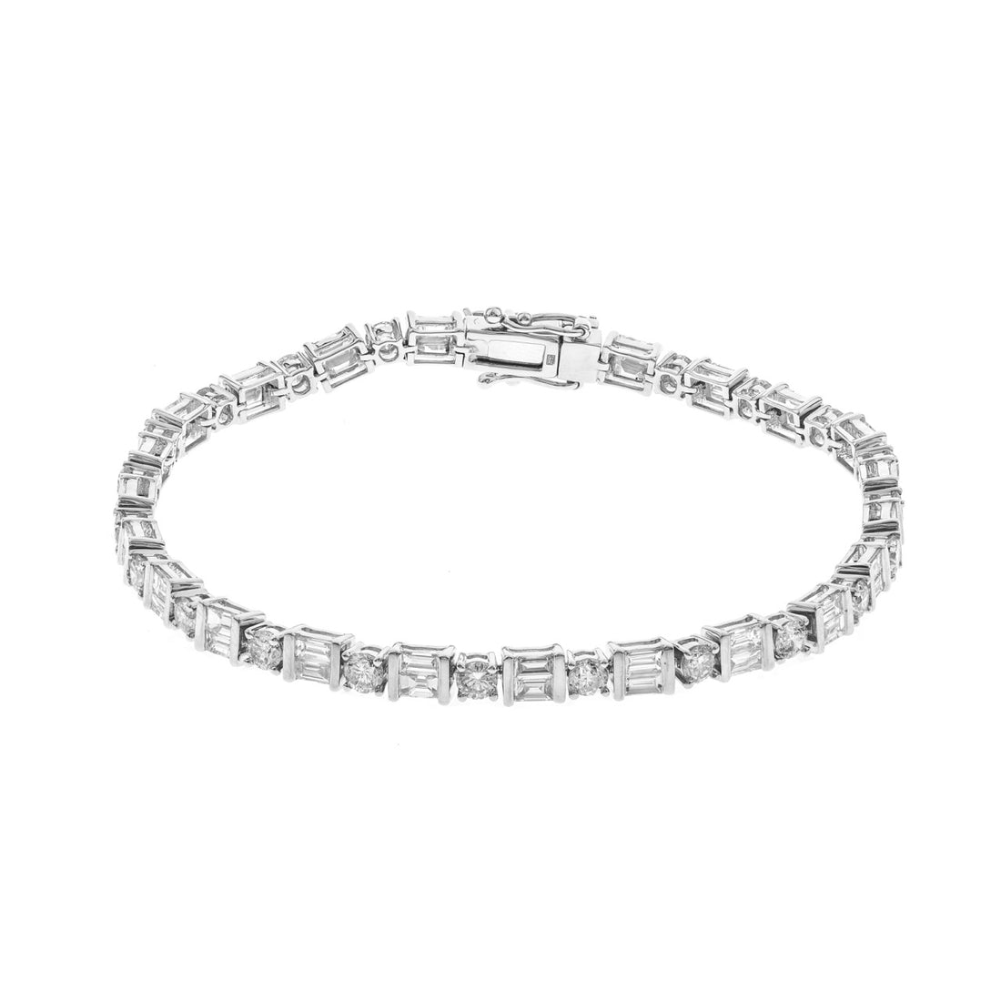 14K WHITE DIAMOND BRACELET