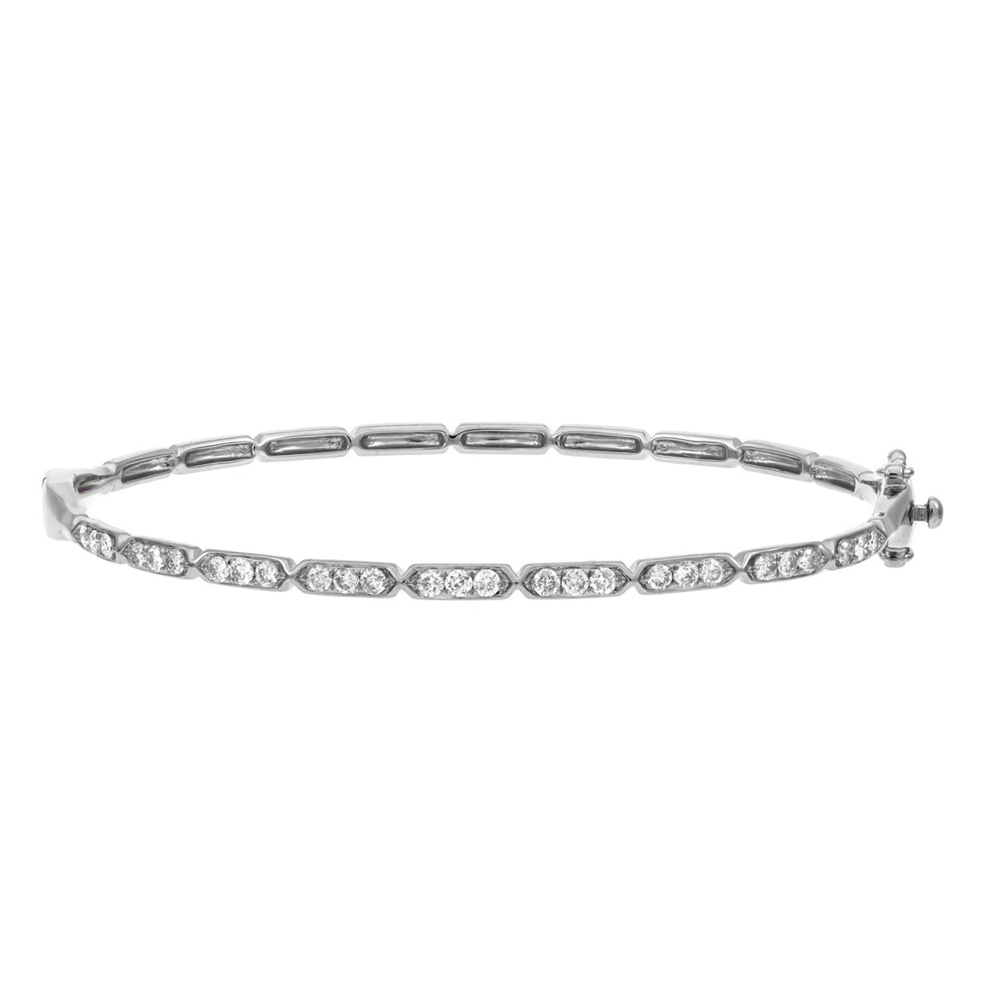 14K WHITE DIAMOND BRACELET