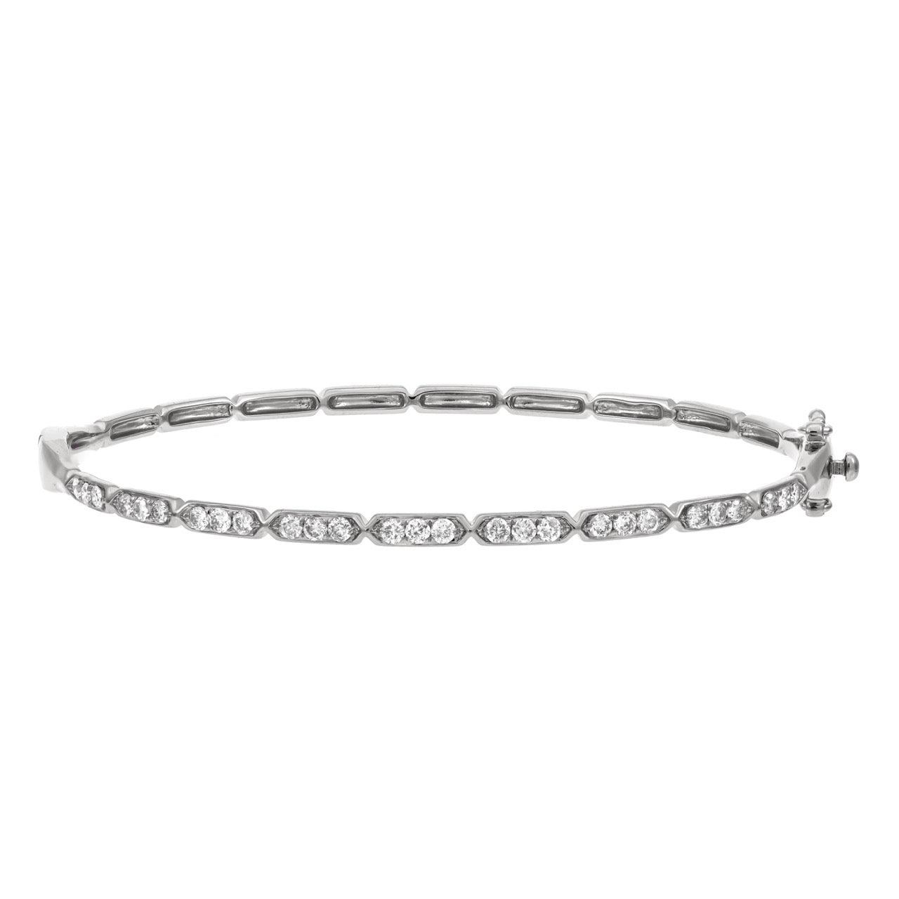 14K WHITE DIAMOND BRACELET