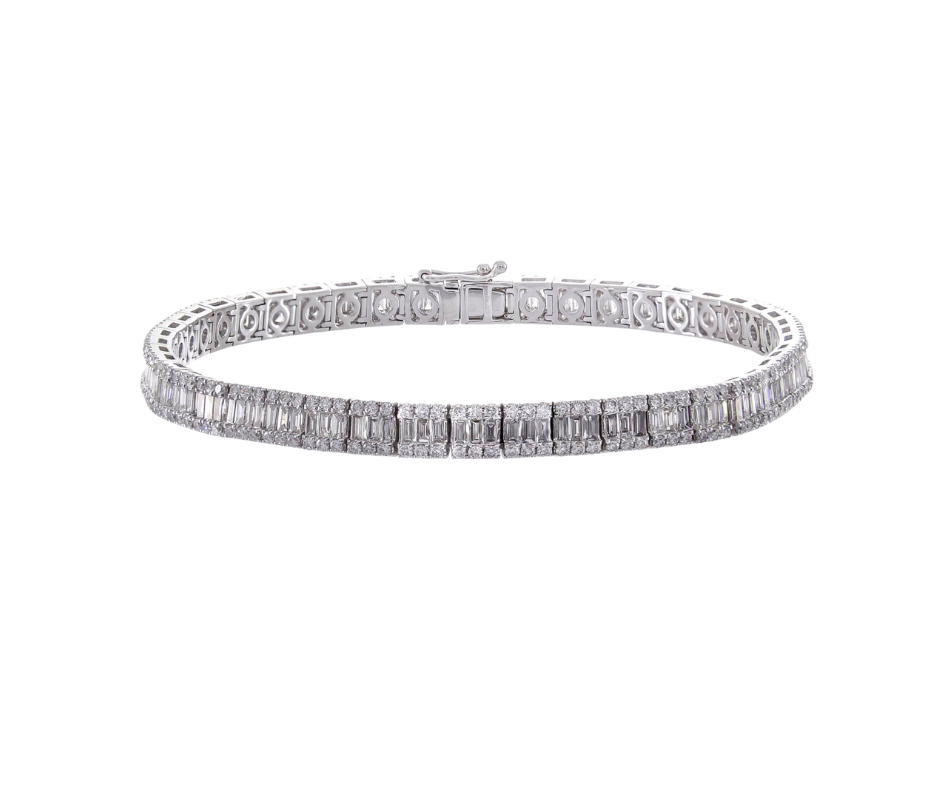 14K WHITE DIAMOND BRACELET