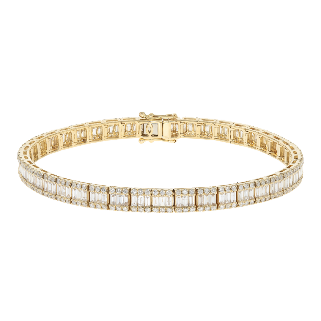 14K YELLOW  DIAMOND BRACELET