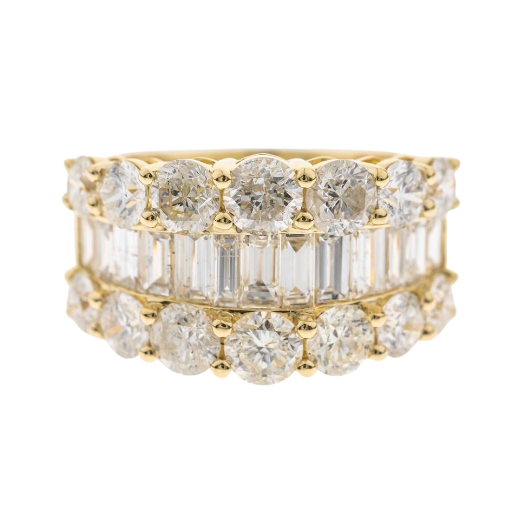 14K YELLOW  DIAMOND RING