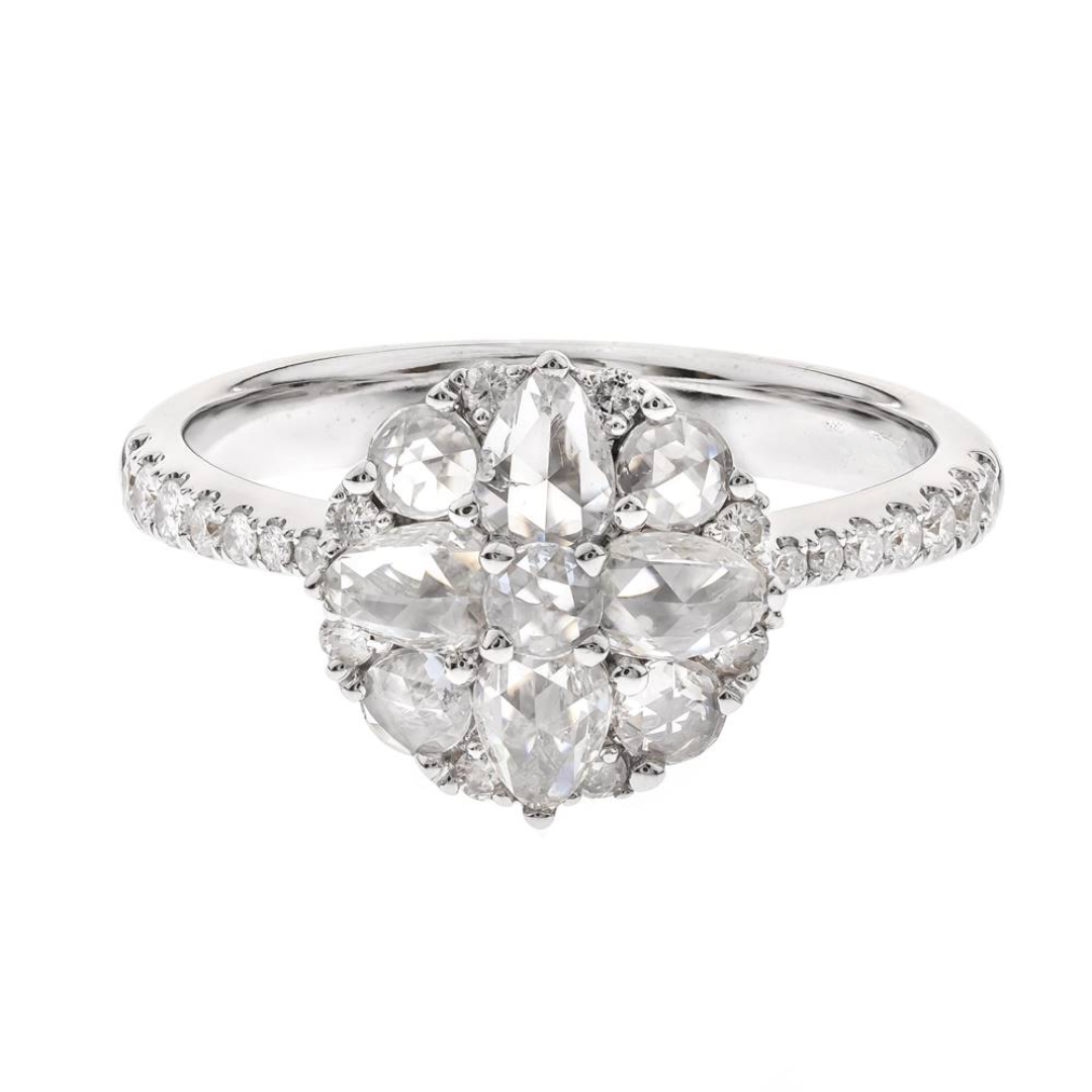 14K WHITE GOLD DIAMOND RING