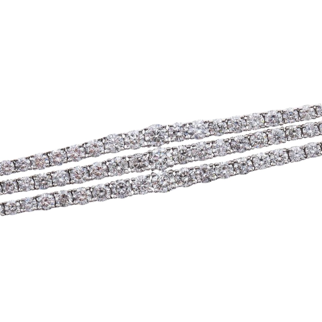 18K WHITE  DIAMOND BRACELET