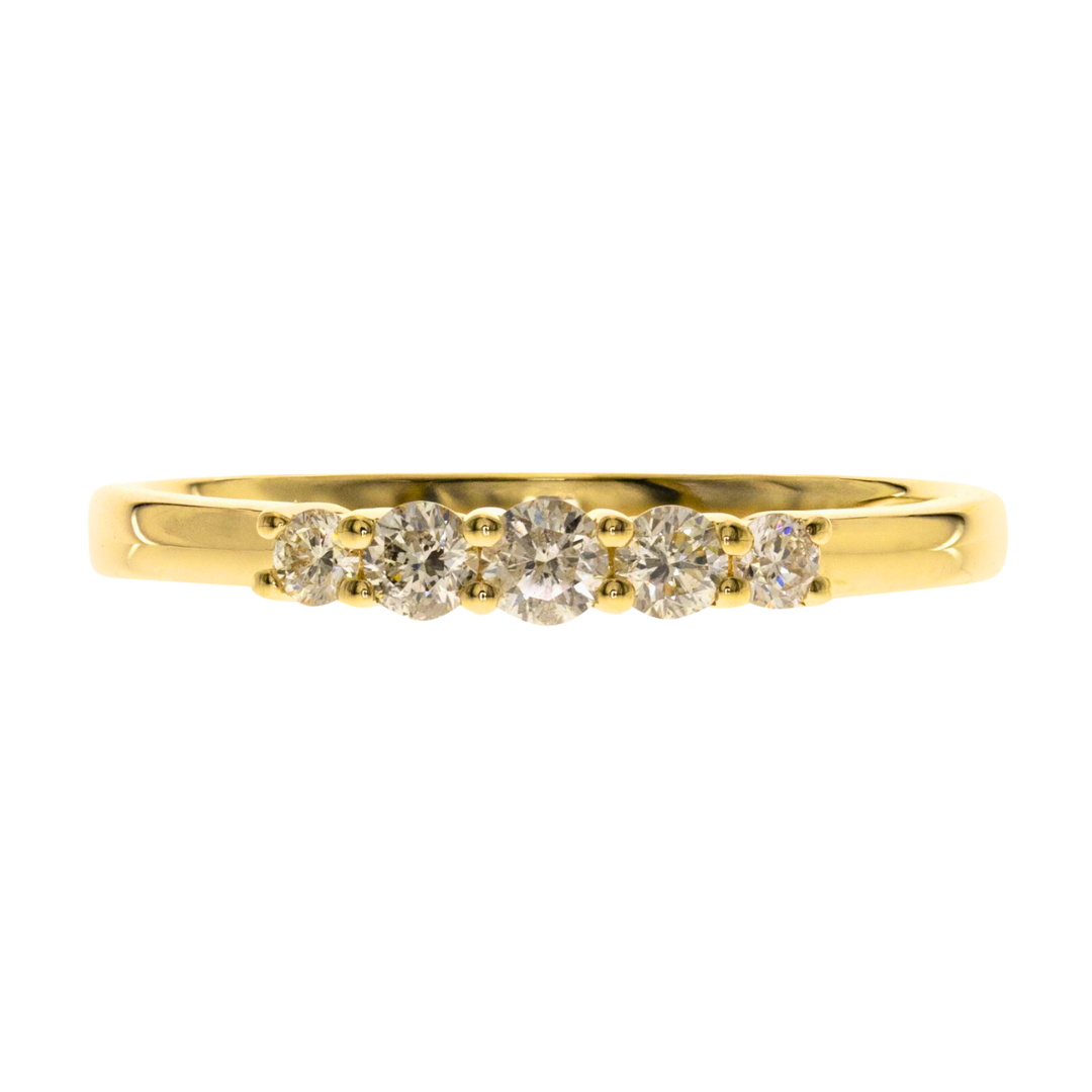 18K YELLOW GOLD DIAMOND RING