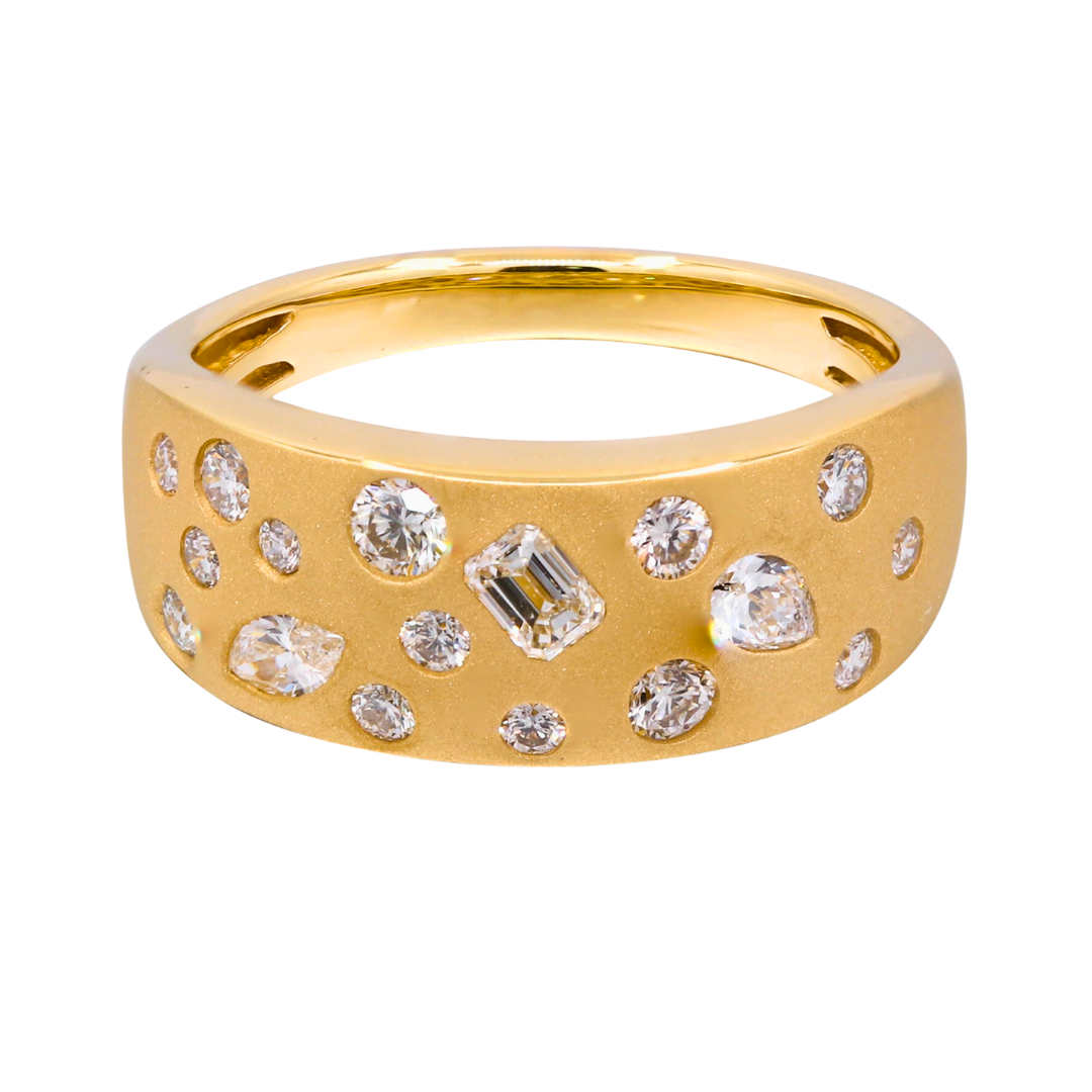 18K YELLOW GOLD DIAMOND RING