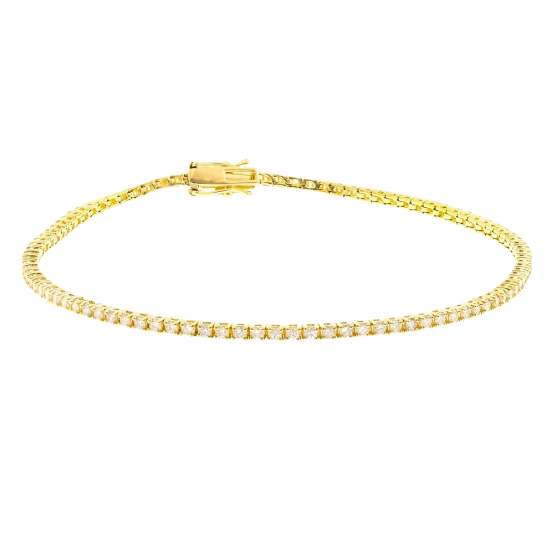 14K YELLOW GOLD DIAMOND BRACELET