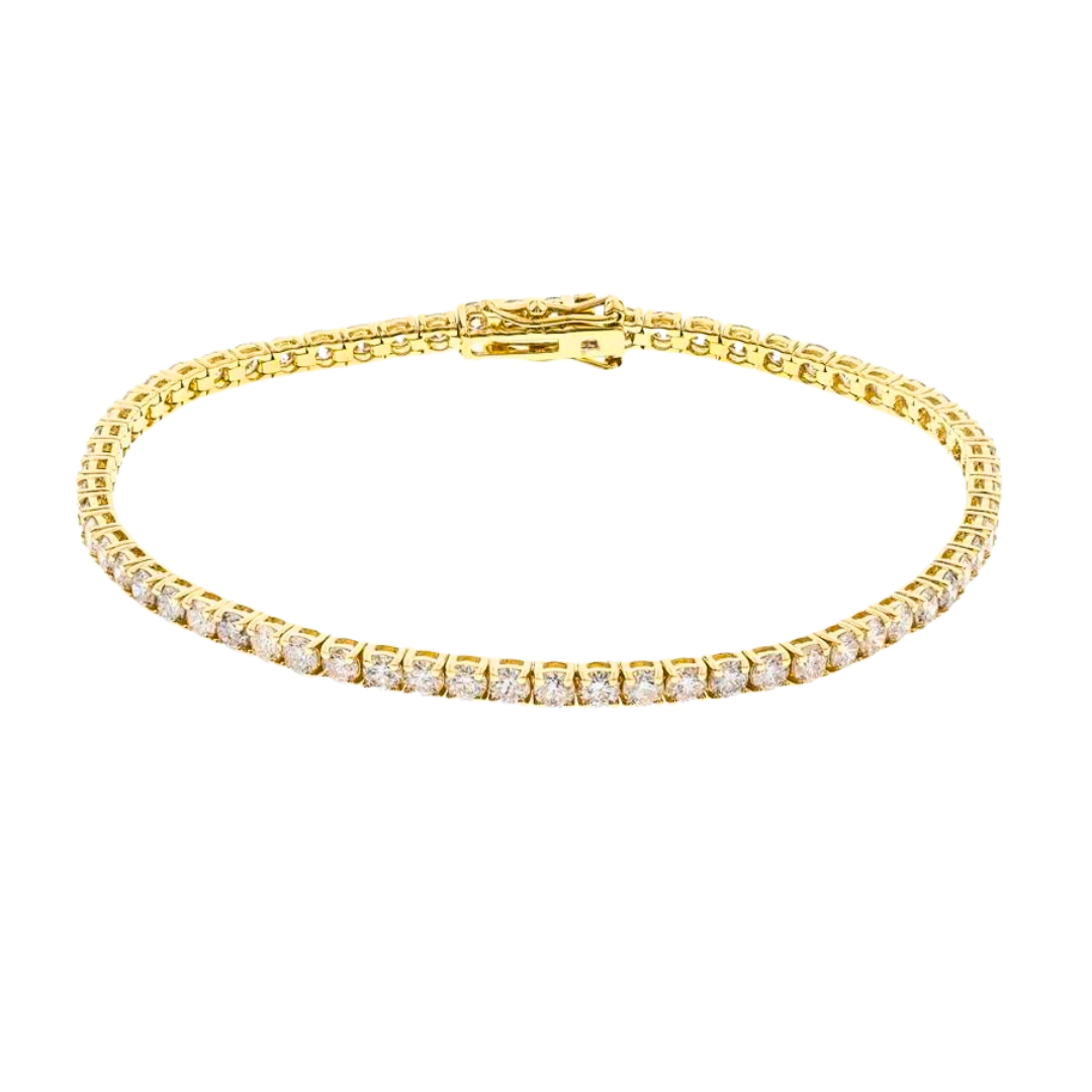 14K YELLOW GOLD DIAMOND BRACELET