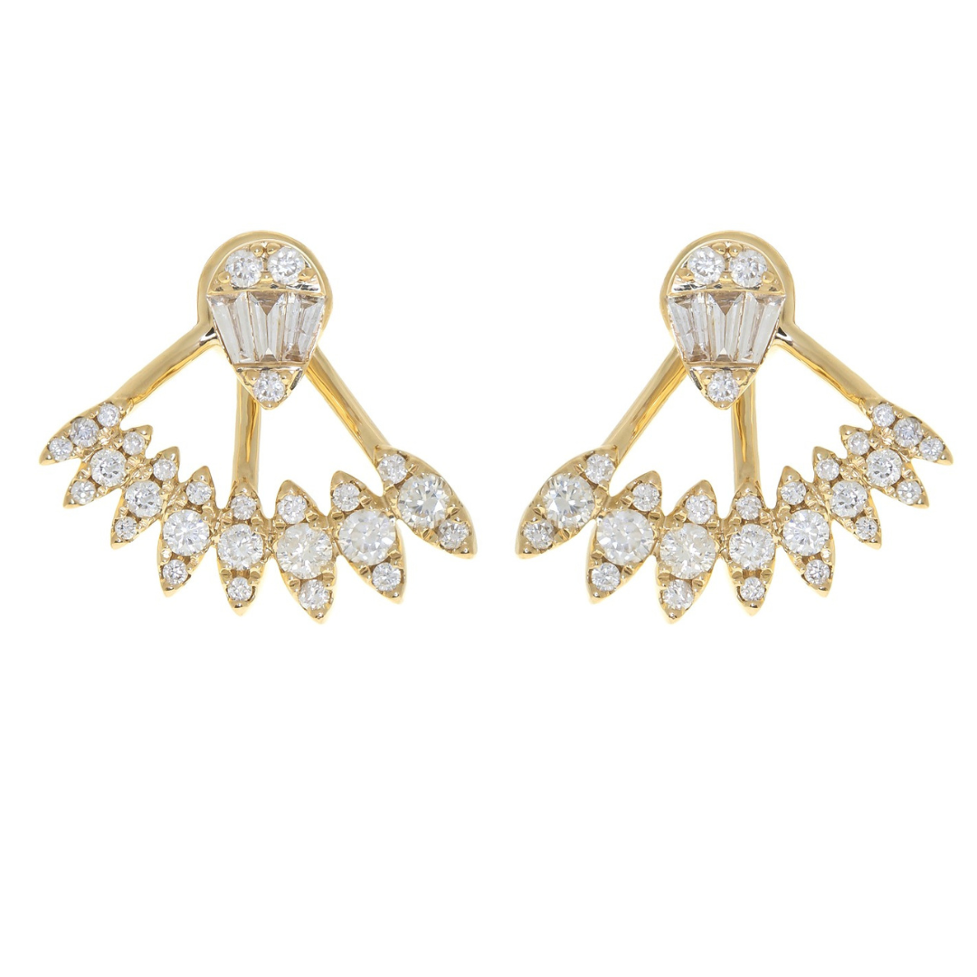 18K YELLOW GOLD DIAMOND EARRING