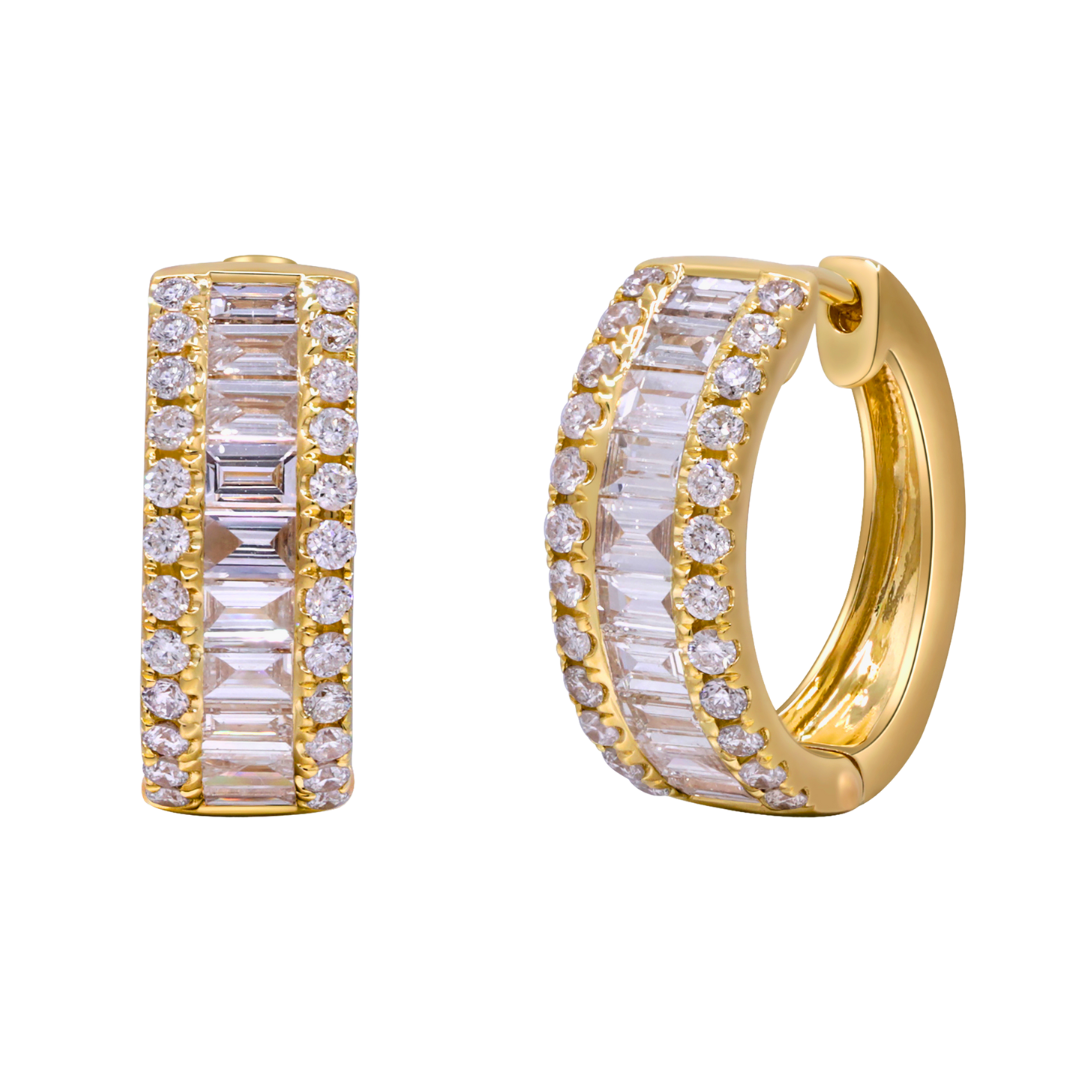 14K YELLOW GOLD DIAMOND EARRING