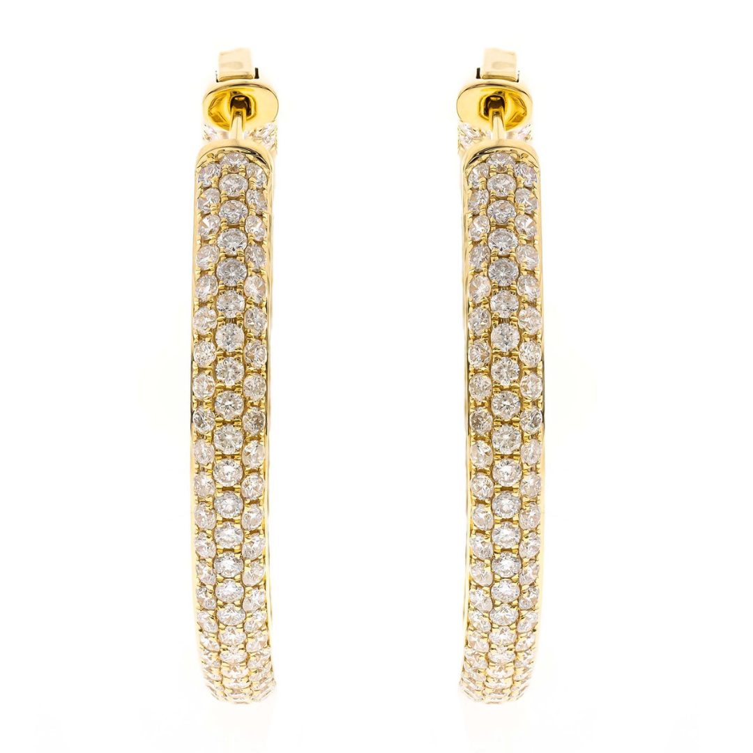 18K YELLOW GOLD DIAMOND EARRING