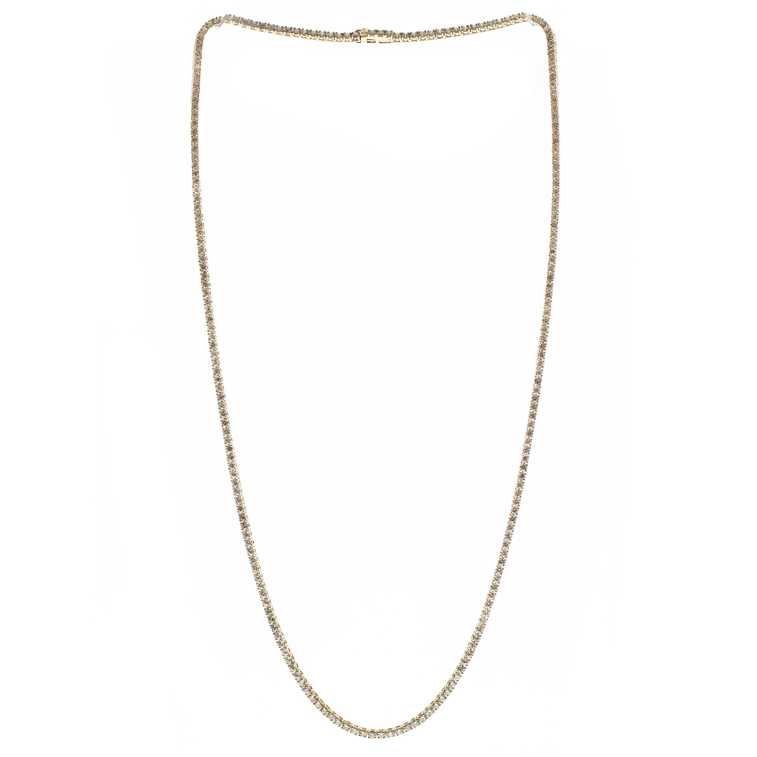 14K YELLOW GOLD DIAMOND NECKLACE