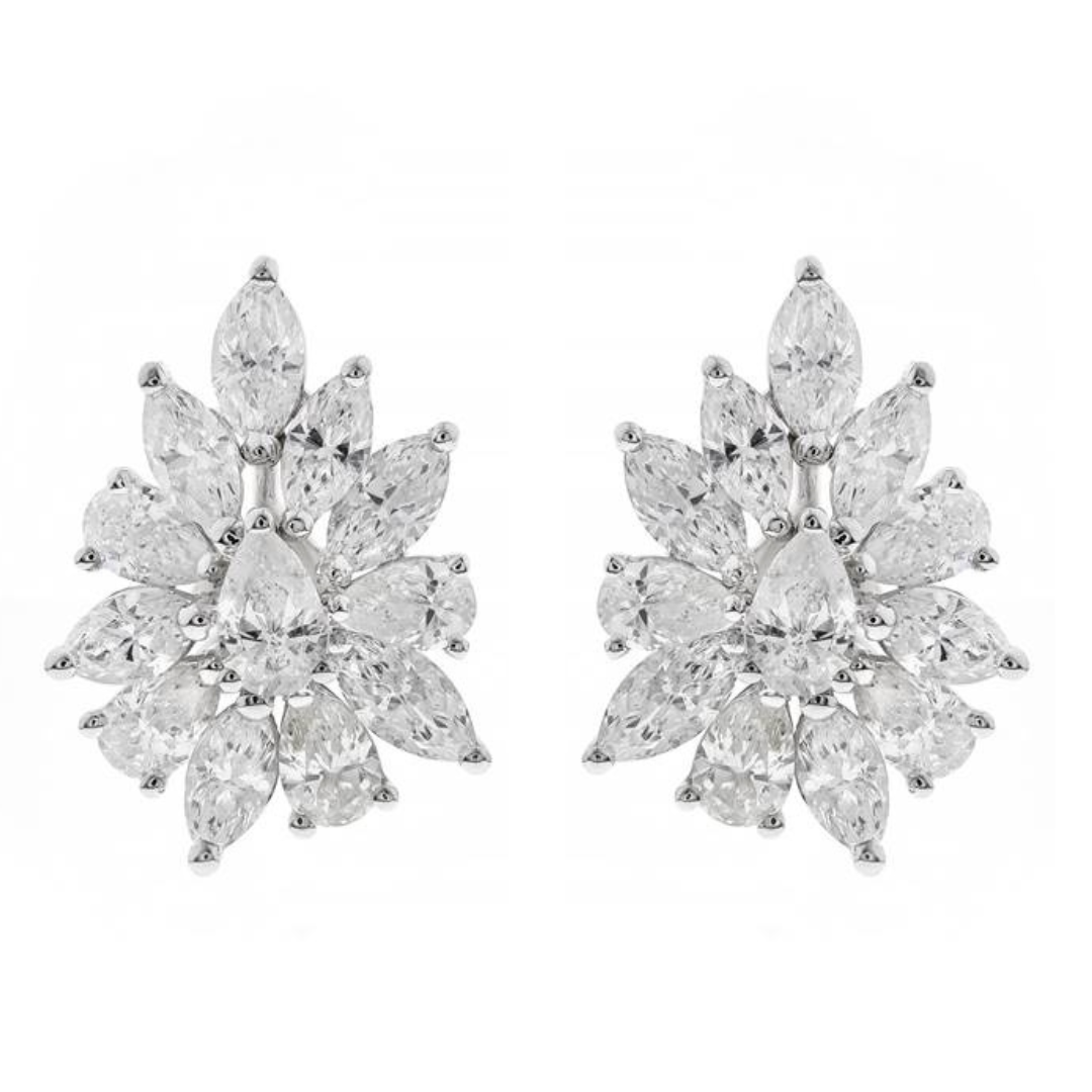 18K WHITE GOLD  DIAMOND EARRING