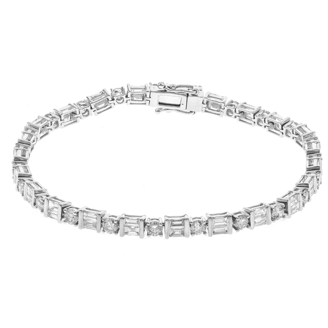 14K WHITE GOLD DIAMOND BRACELET