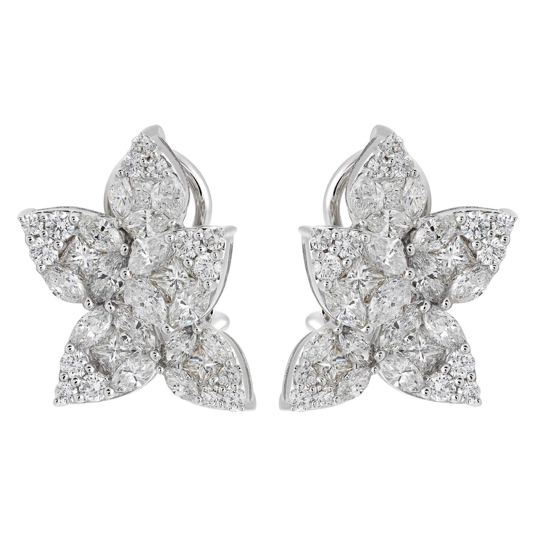 18K WHITE GOLD DIAMOND EARRING