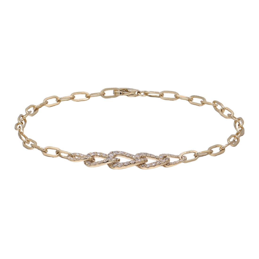 14K YELLOW DIAMOND BRACELET