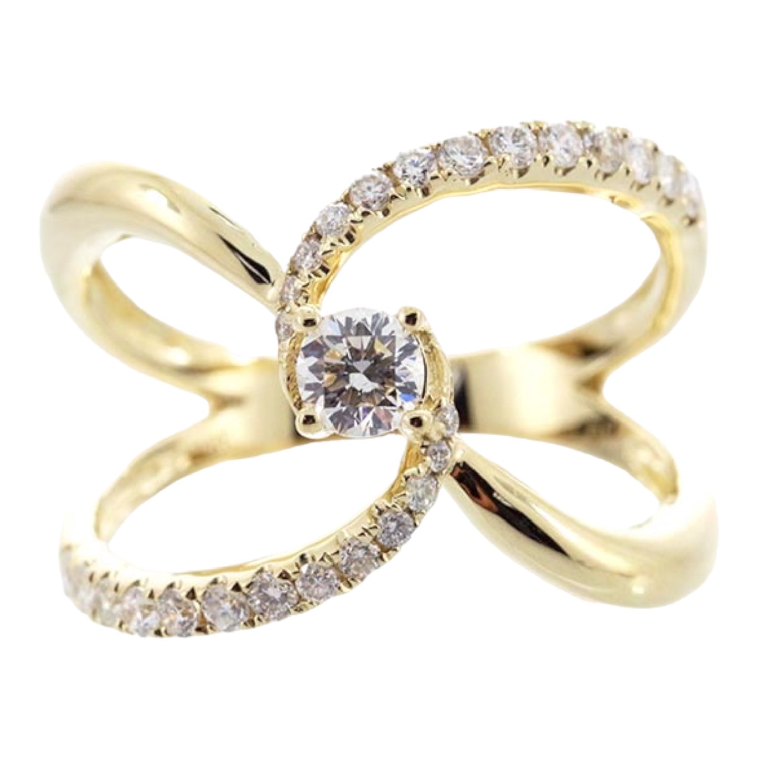 14K YELLOW DIAMOND RING