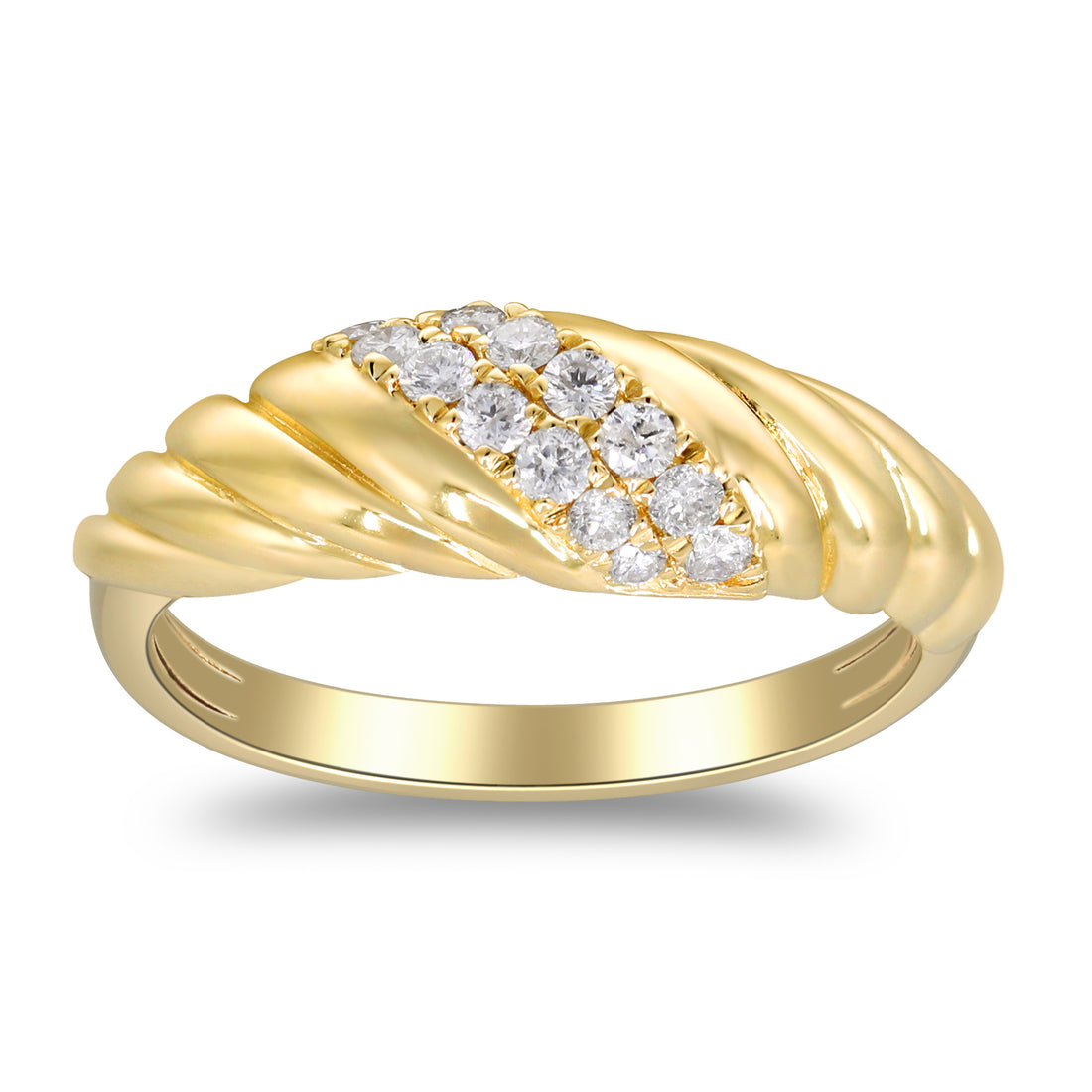 14K YELLOW DIAMOND RING