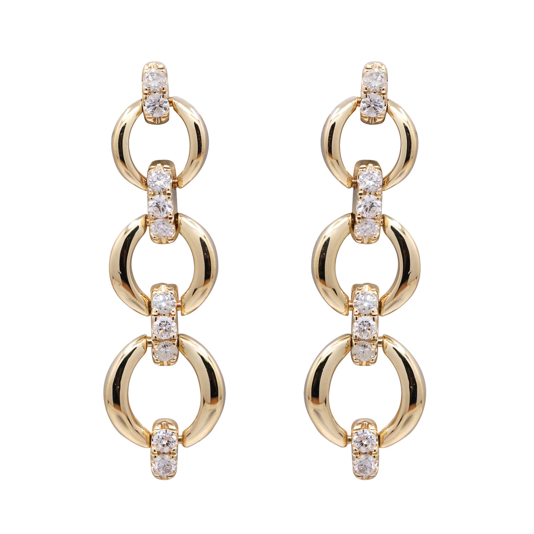 14K YELLOW DIAMOND EARRING