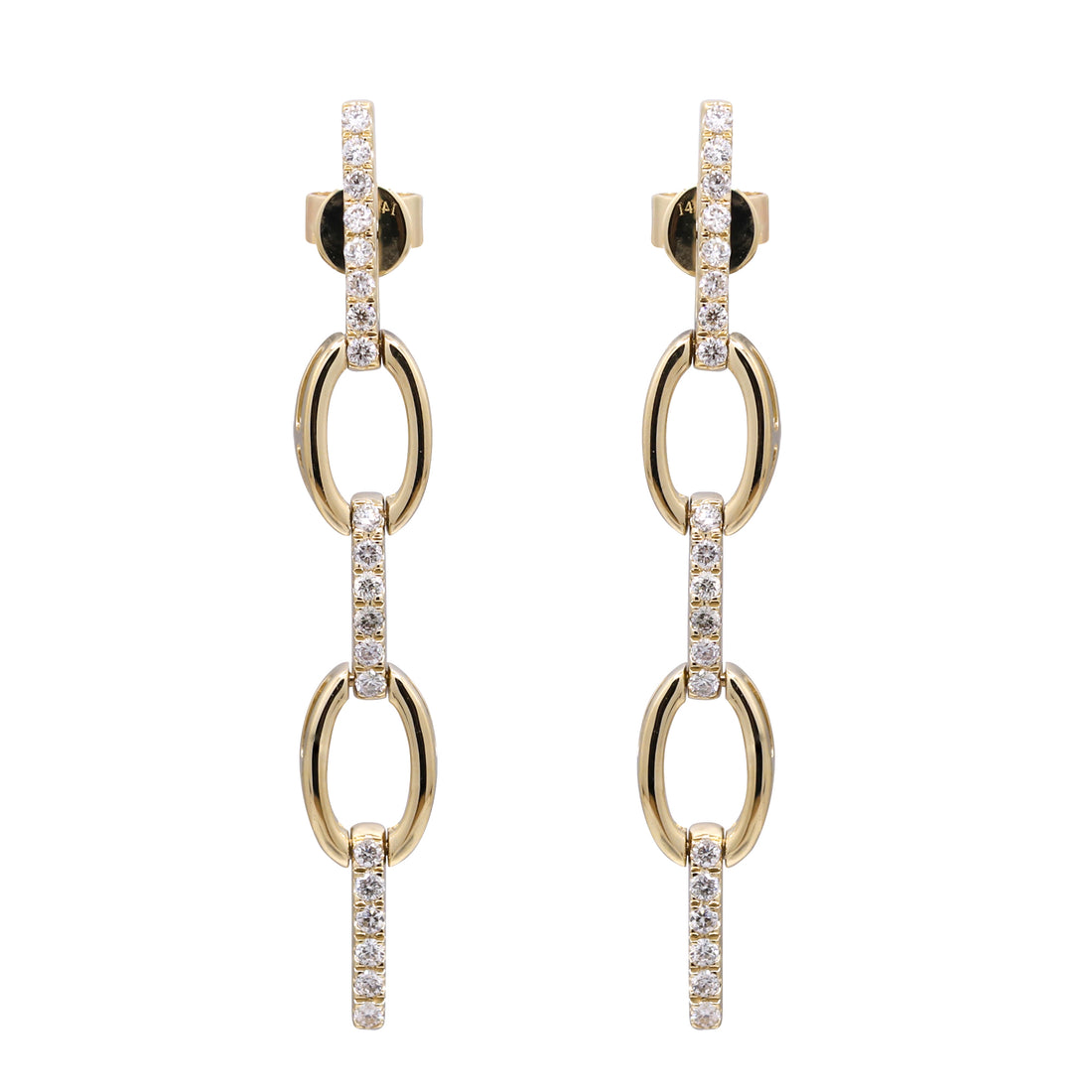 14K YELLOW DIAMOND EARRING