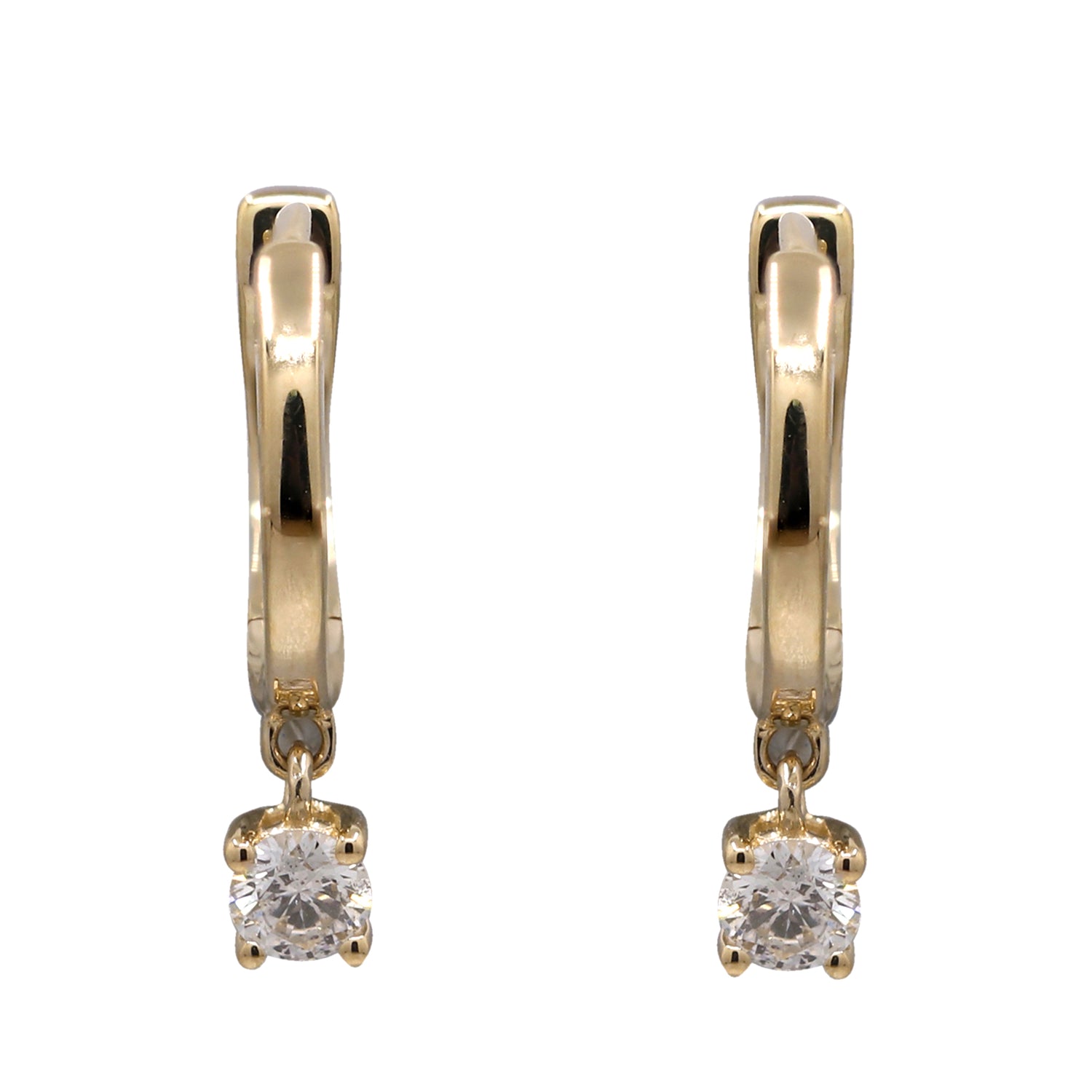 14K YELLOW DIAMOND EARRING