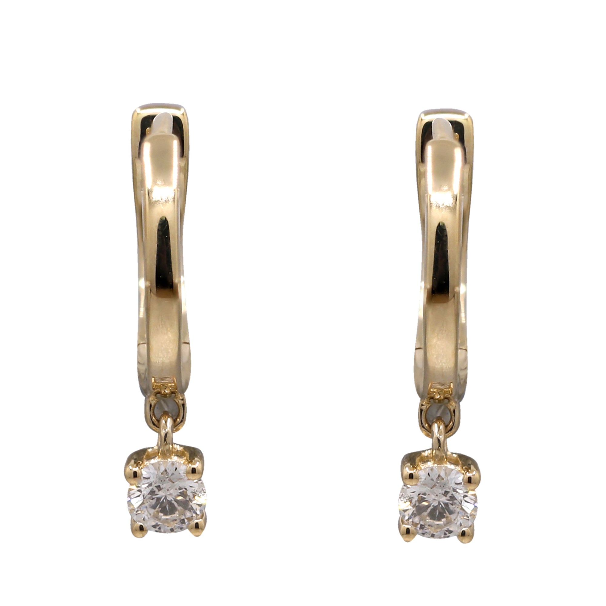 14K YELLOW DIAMOND EARRING