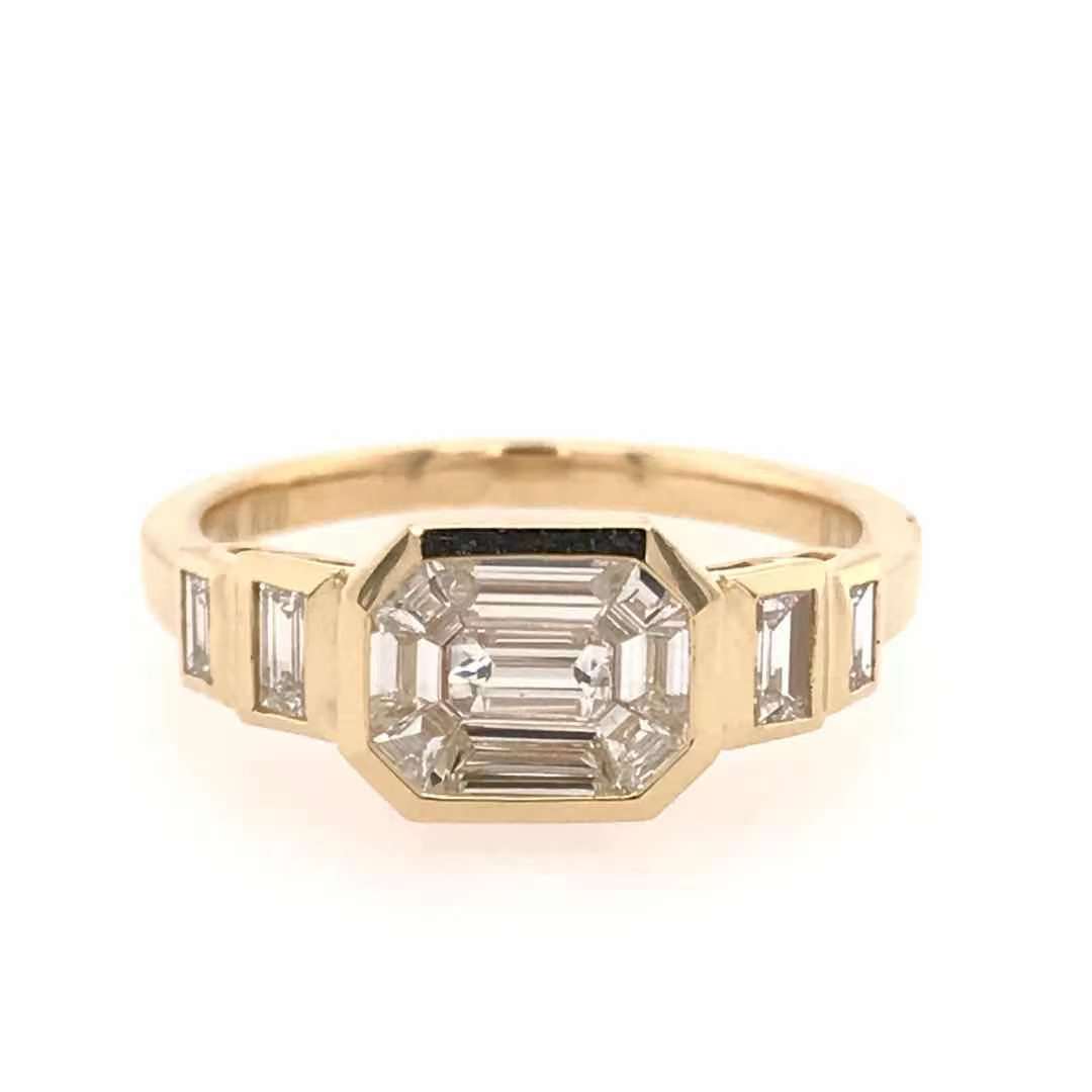 18K YELLOW DIAMOND RING