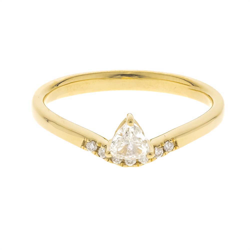 18K YELLOW DIAMOND RING