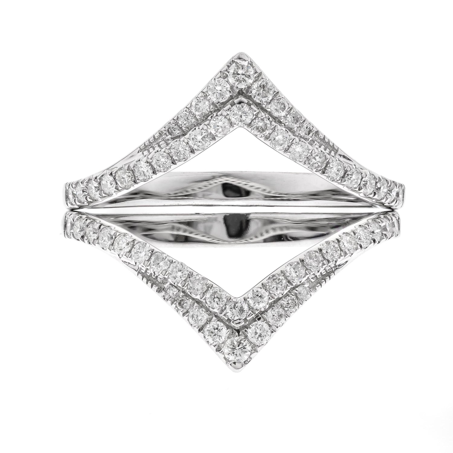 14K WHITE DIAMOND RING