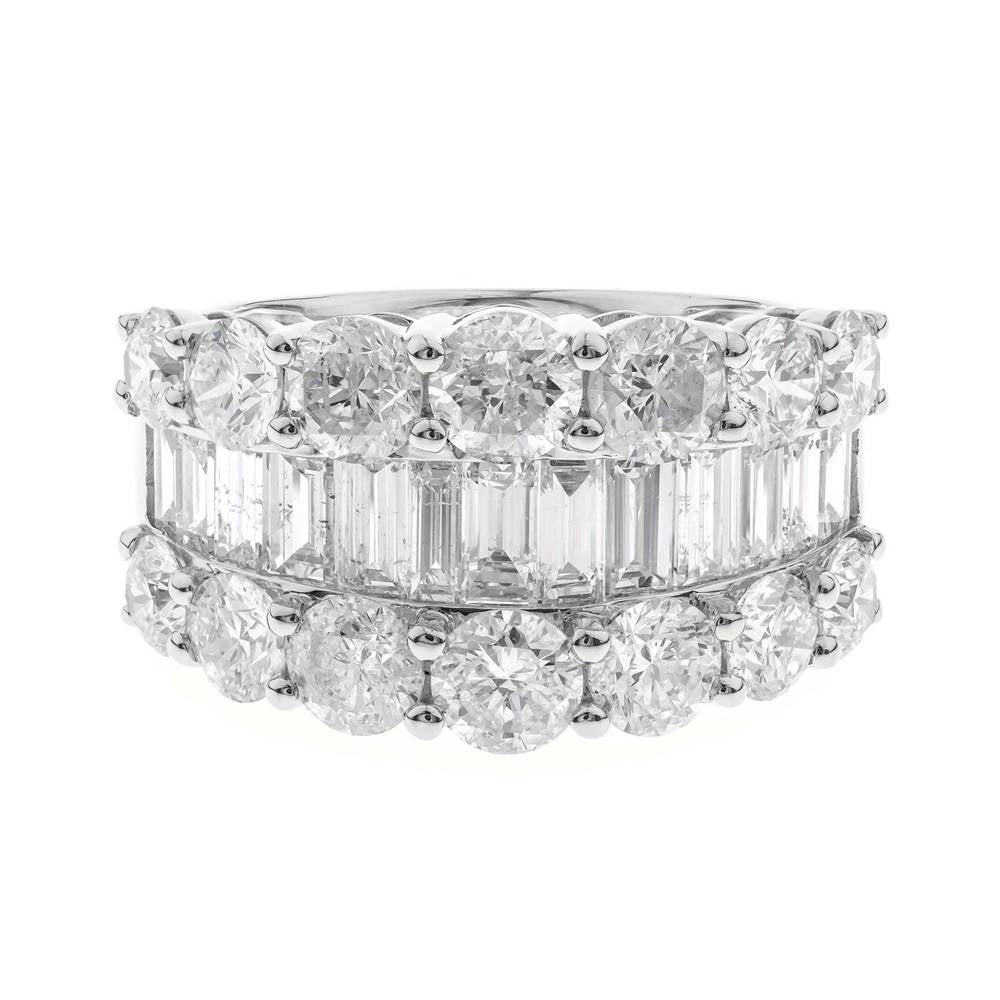 14K WHITE DIAMOND RING