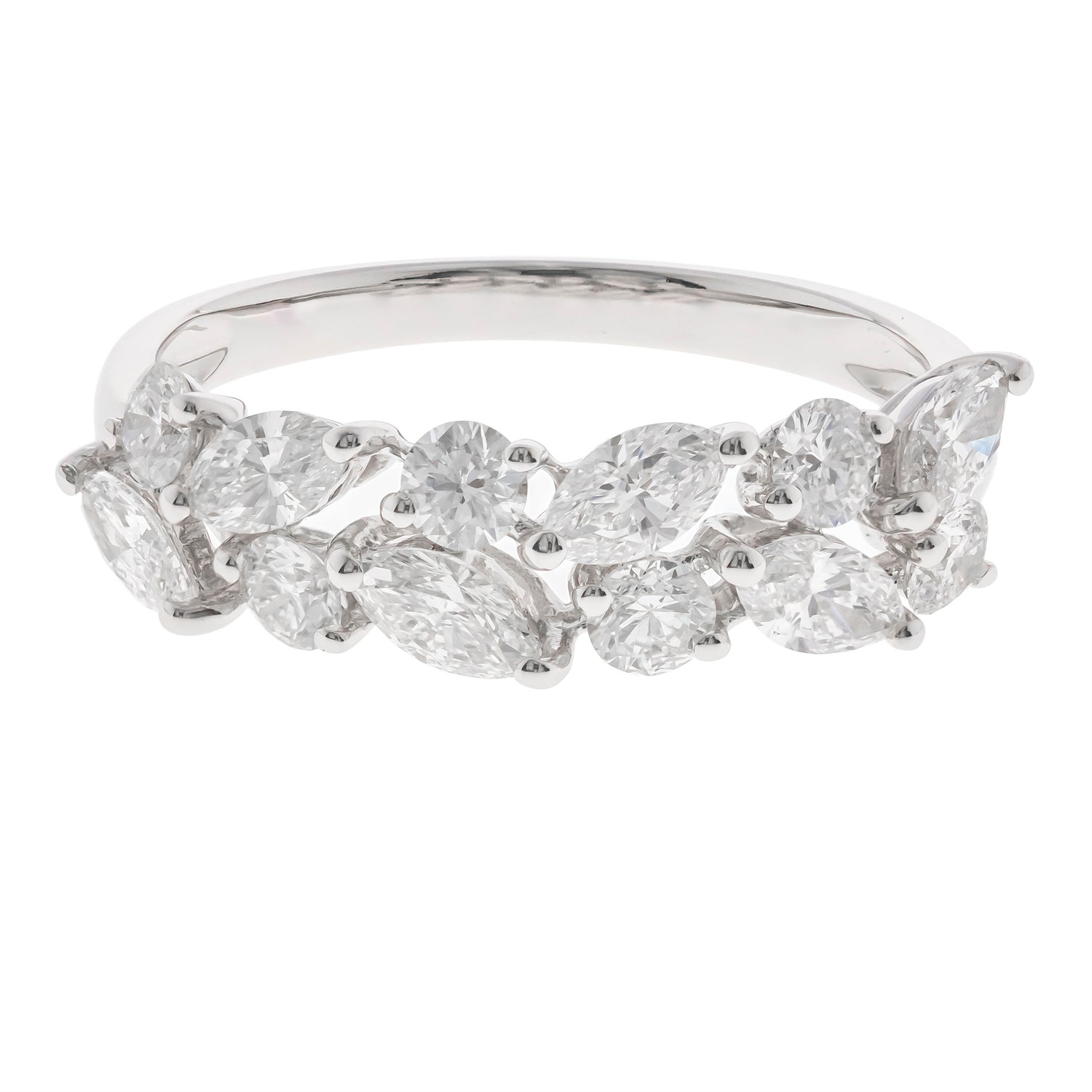 18K WHITE DIAMOND RING