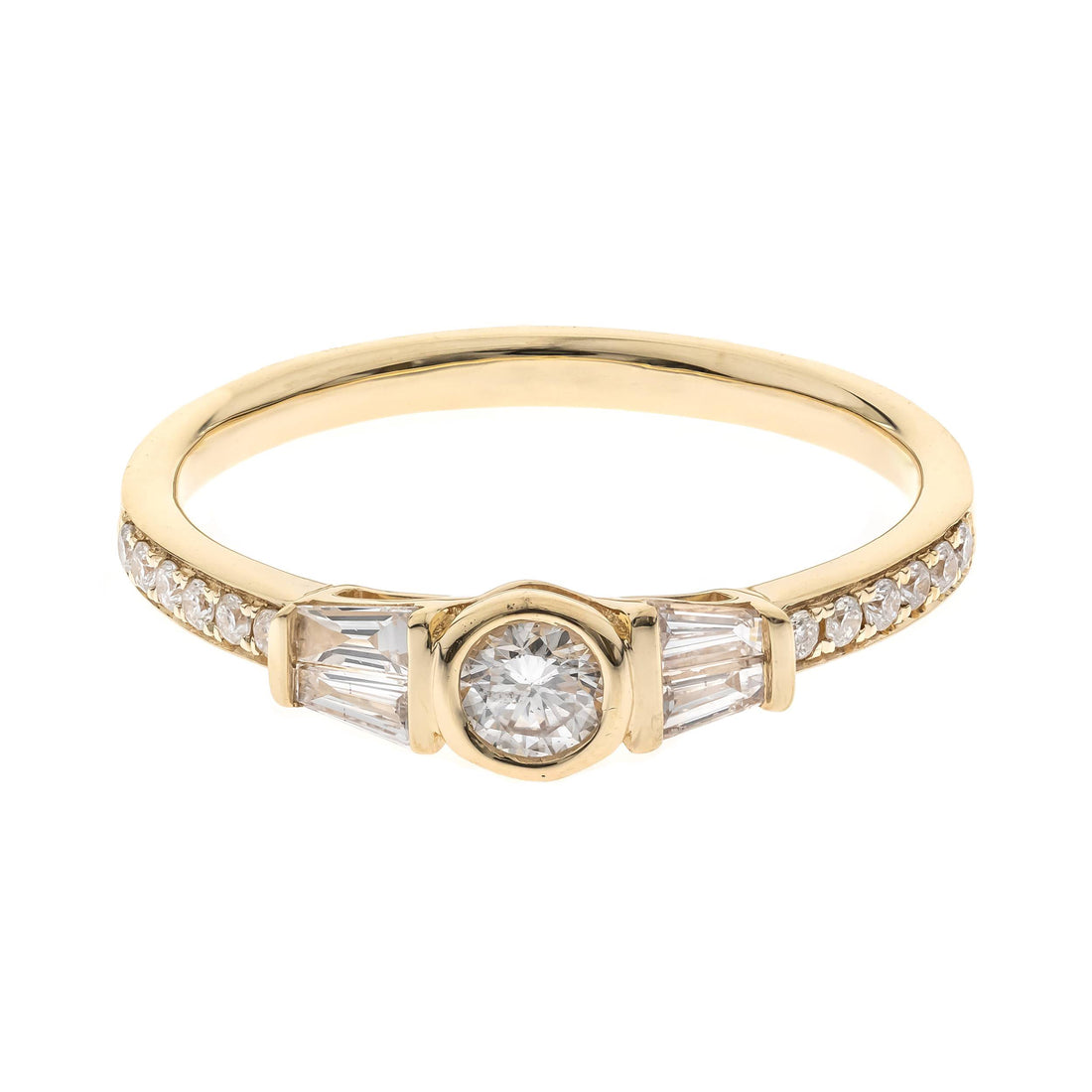 14K YELLOW DIAMOND RING