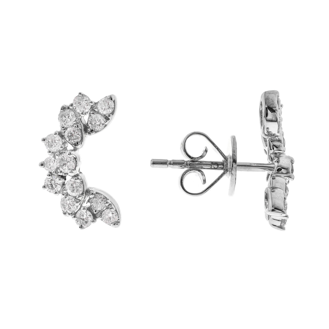 14K WHITE DIAMOND EARRING