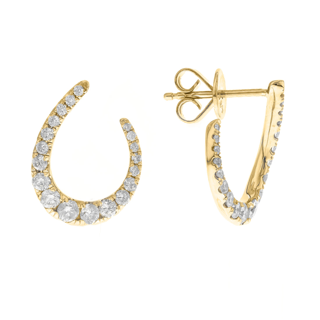 18K YELLOW  DIAMOND EARRING