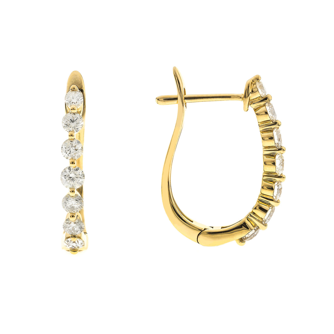 14K YELLOW DIAMOND EARRING