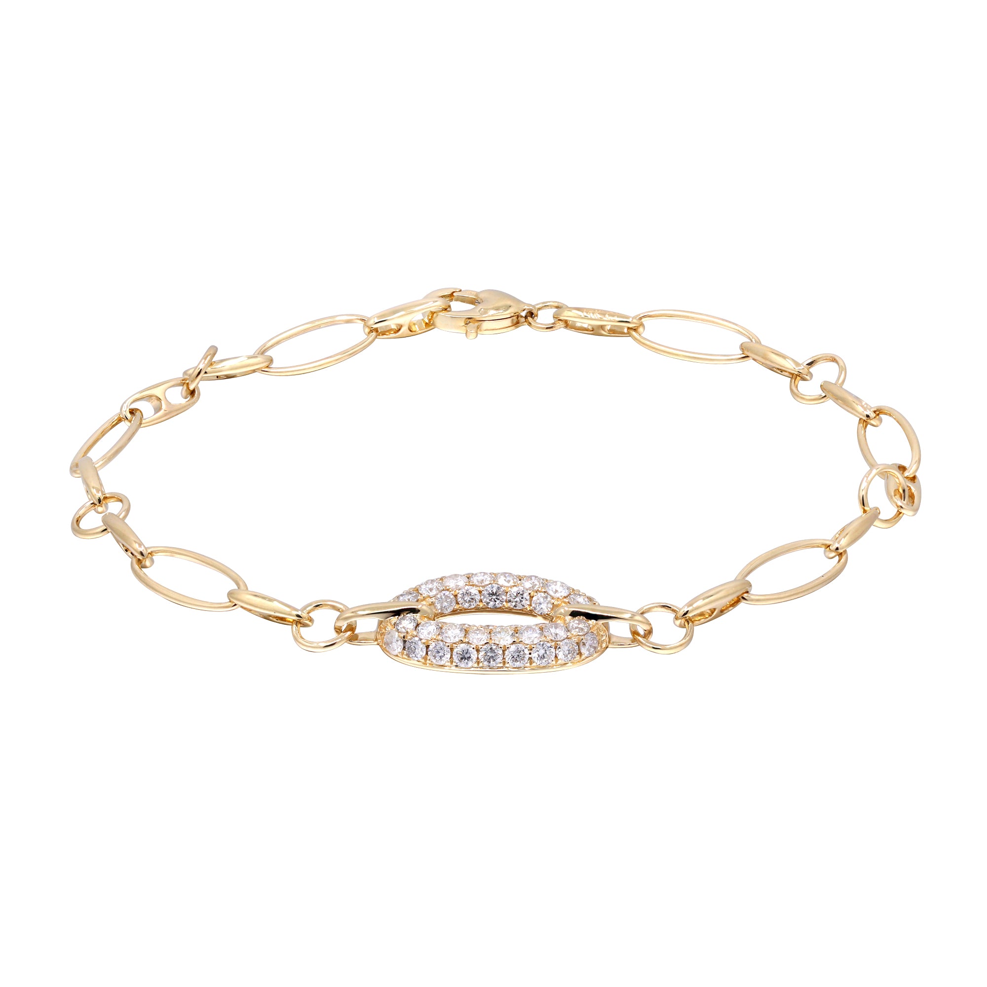 14K YELLOW DIAMOND BRACELET