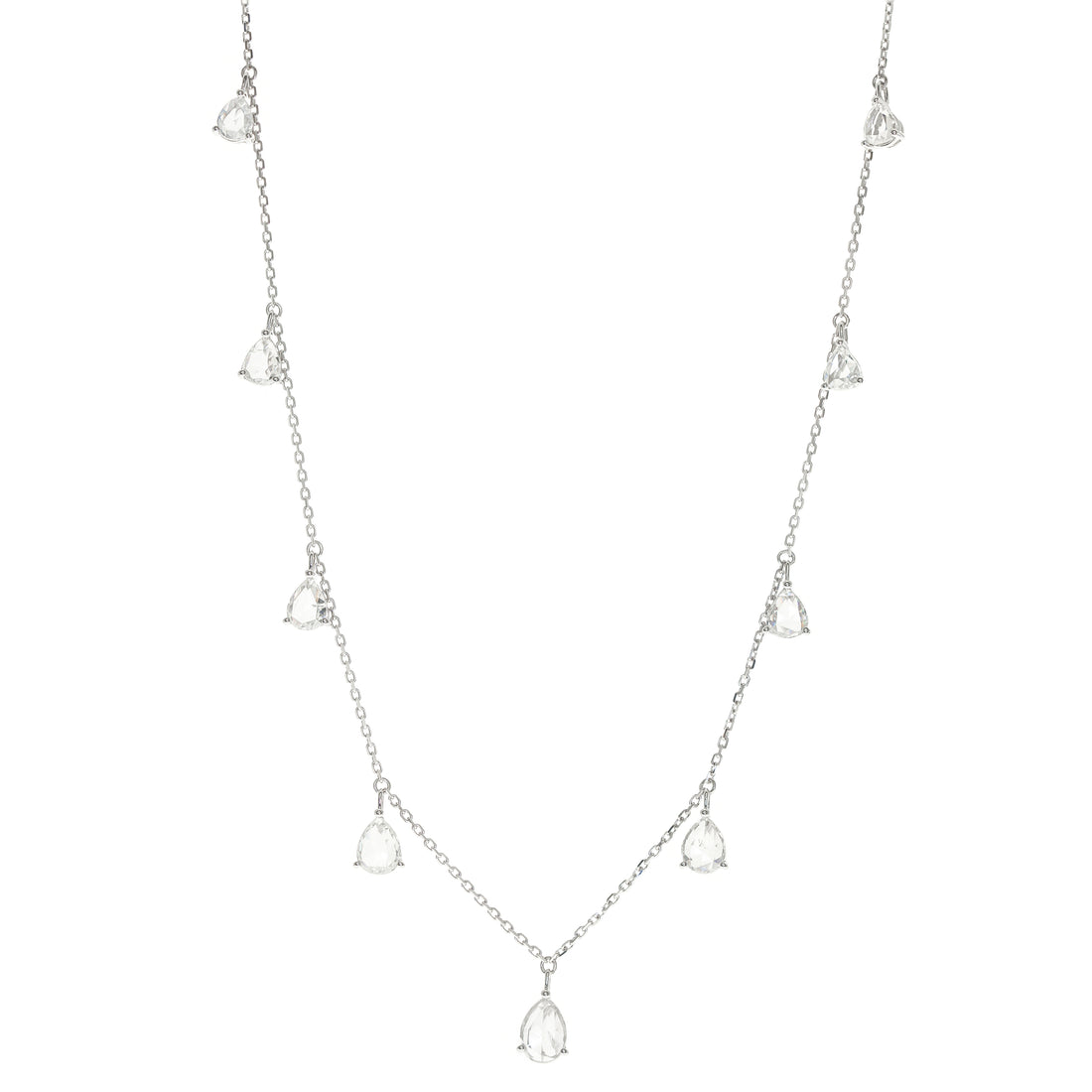 18K WHITE GOLD DIAMOND NECKLACE