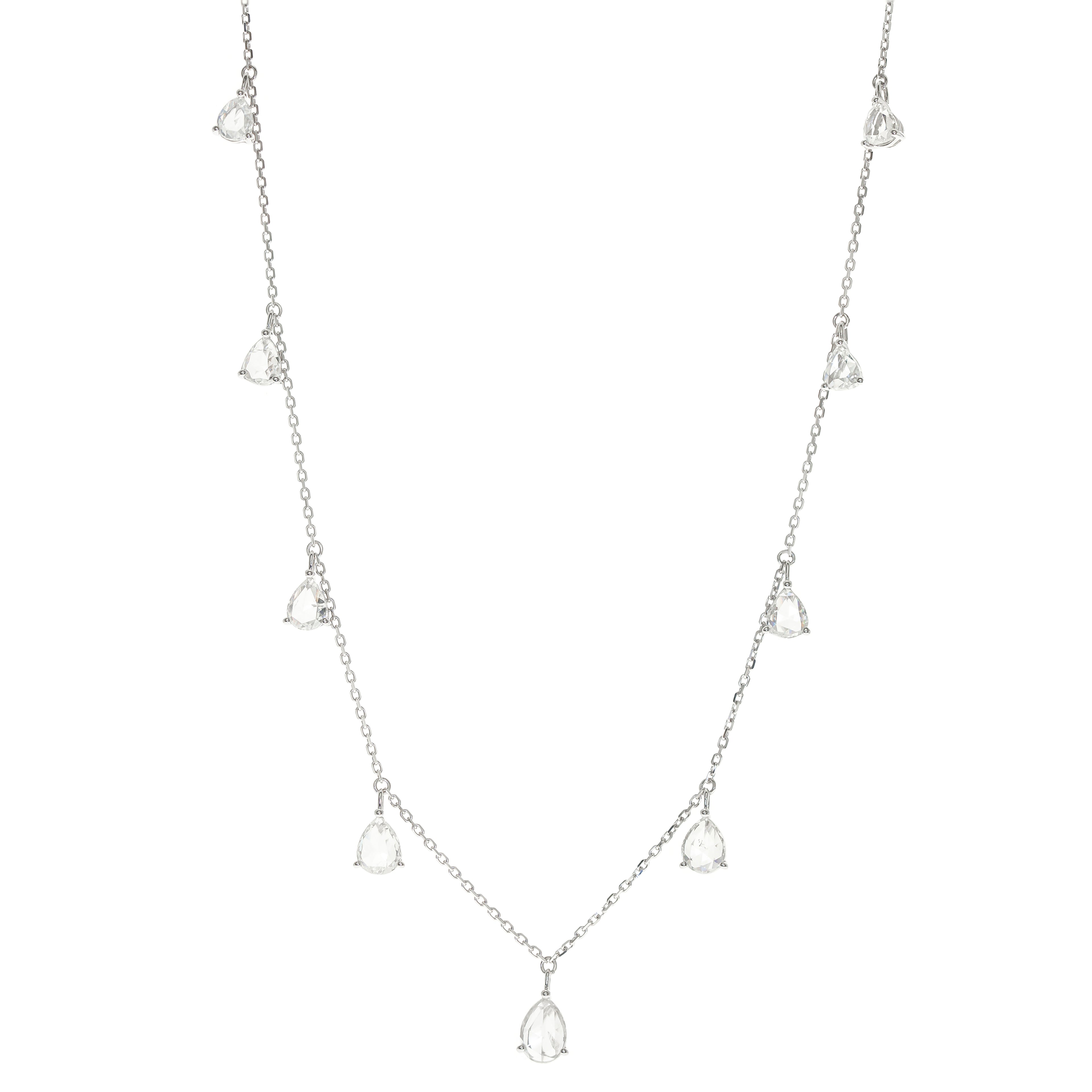 18K WHITE GOLD DIAMOND NECKLACE