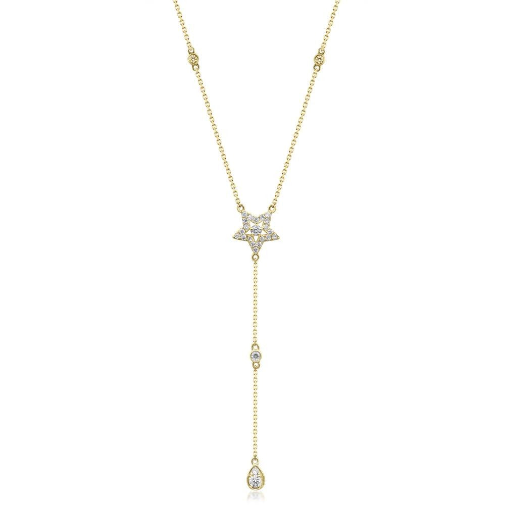 14K YELLOW GOLD DIAMOND NECKLACE