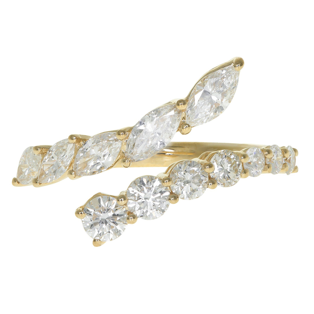 18K YELLOW GOLD DIAMOND RING