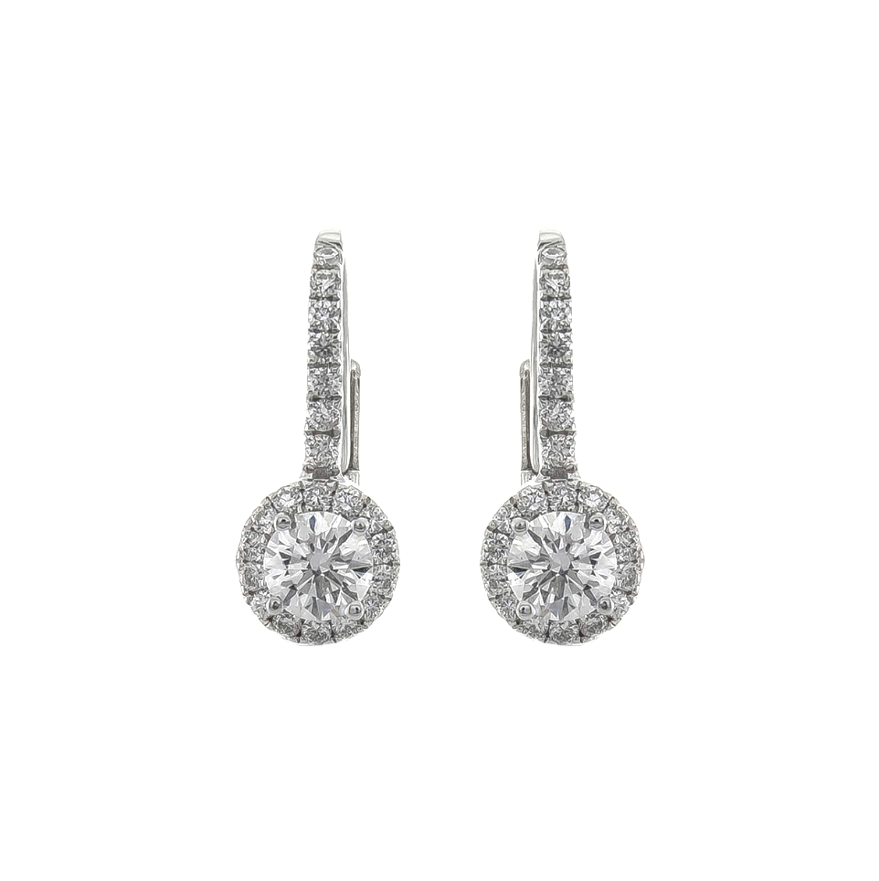 14K WHITE GOLD DIAMOND EARRING