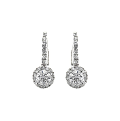 14K WHITE GOLD DIAMOND EARRING