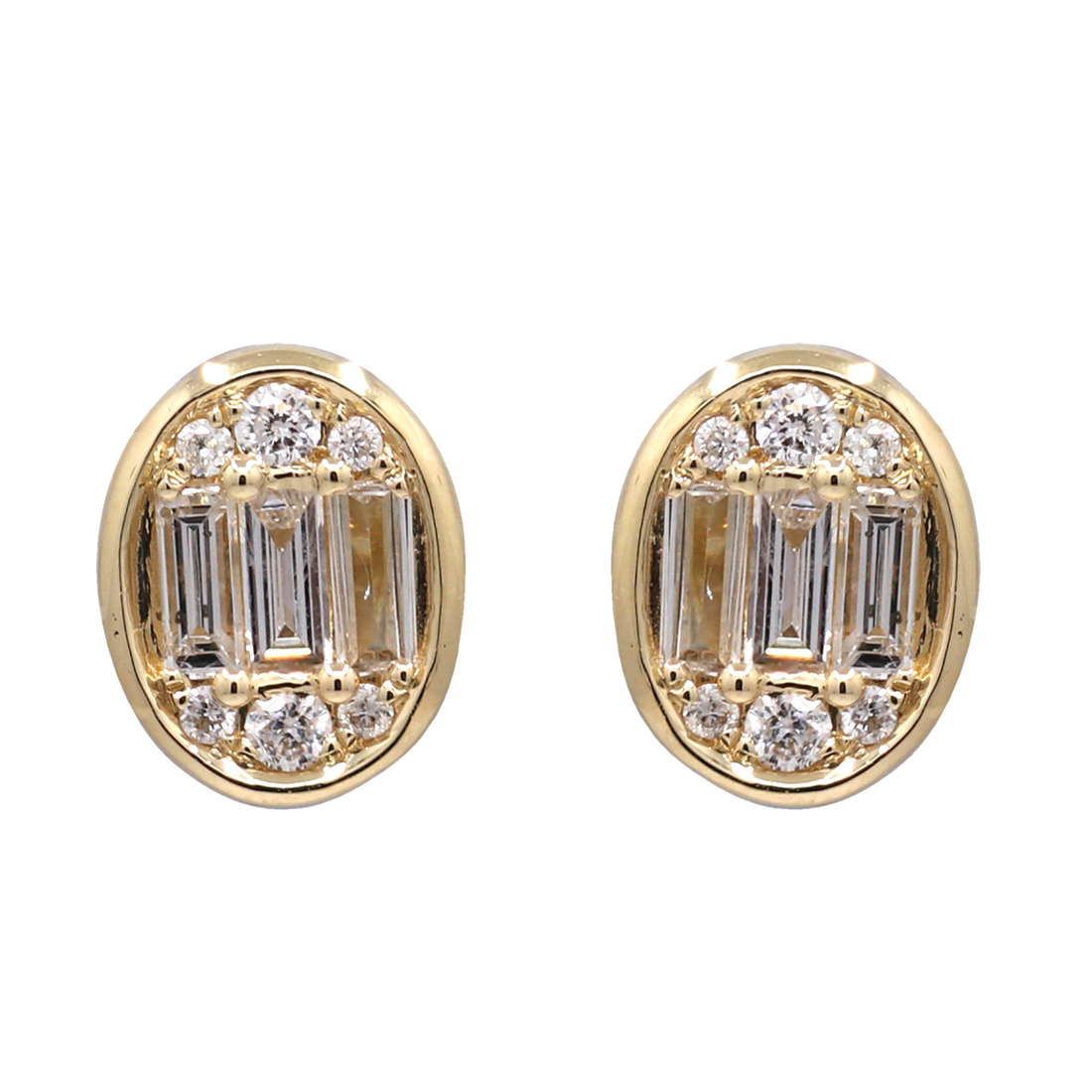 18K YELLOW DIAMOND EARRING