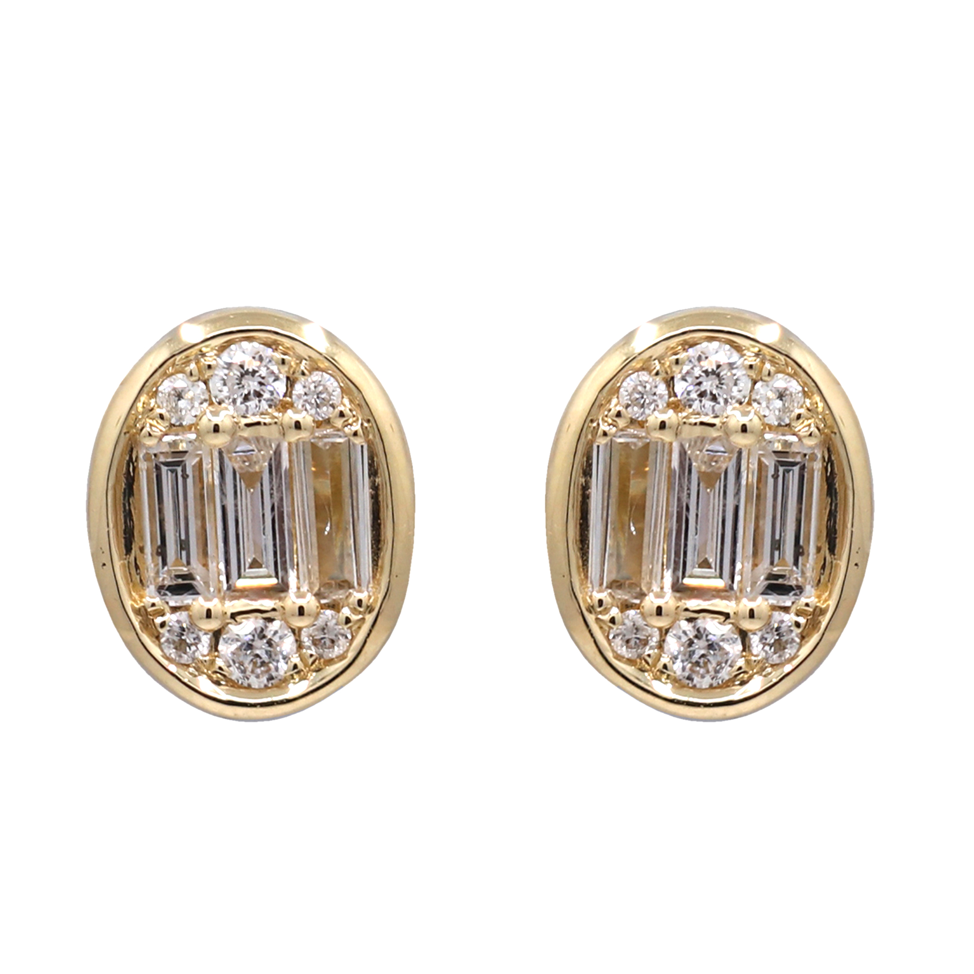 18K YELLOW DIAMOND EARRING