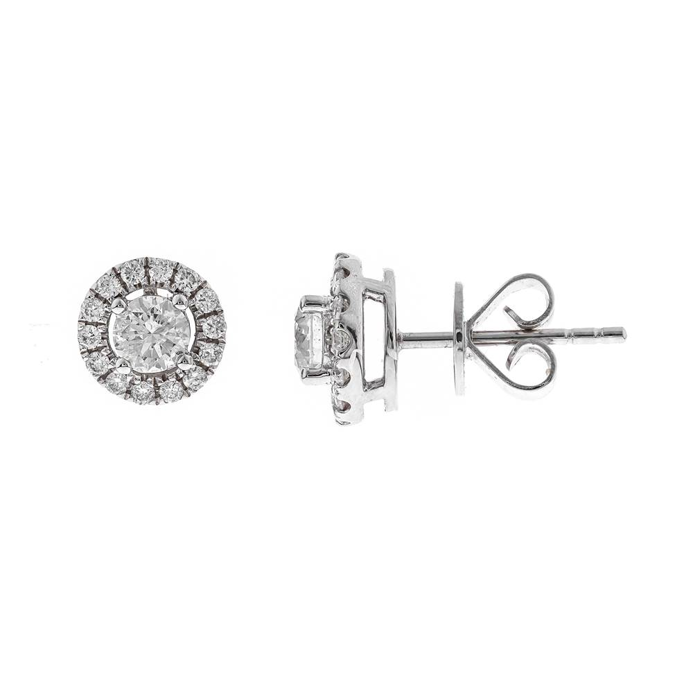 14K WHITE DIAMOND EARRING